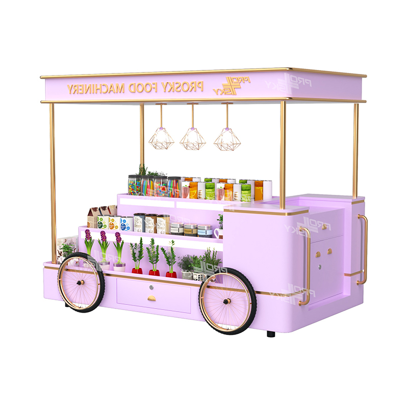 Prosky Prosky Outdoors Coffee Ice Cream Vending Cart Mobile Food Trailer Trucks Dining Car For Sale
