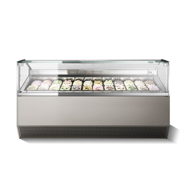 modern gelato display