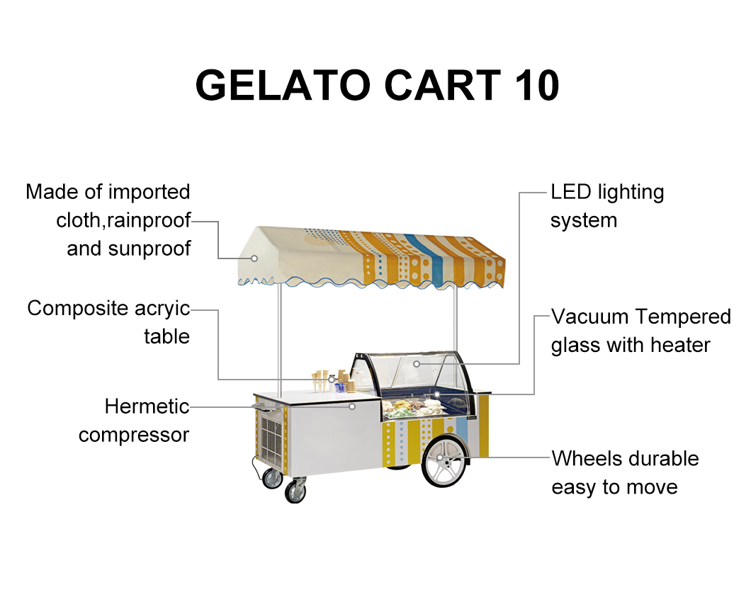 Gelato Cart With Wheels
