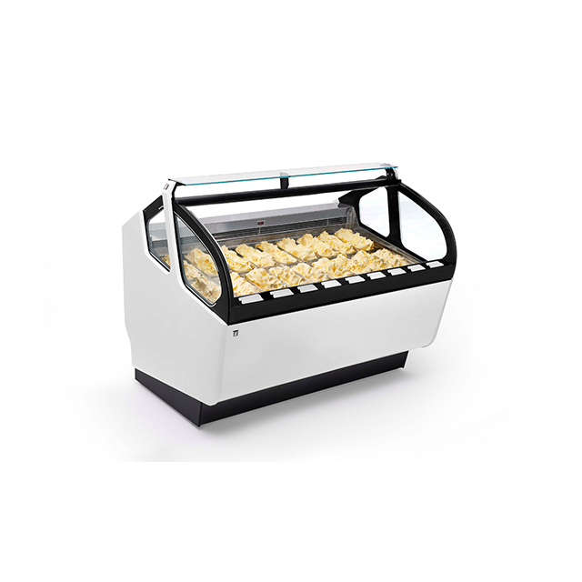 Prosky Trays Big Capacity Cabinet Machinary Hard Ice Cream Showcase With Pans