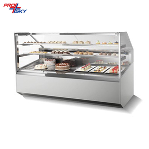 Prosky Glass Door Flat Top Commercial Center Hotsale Ice Cream Cake Display Freezer