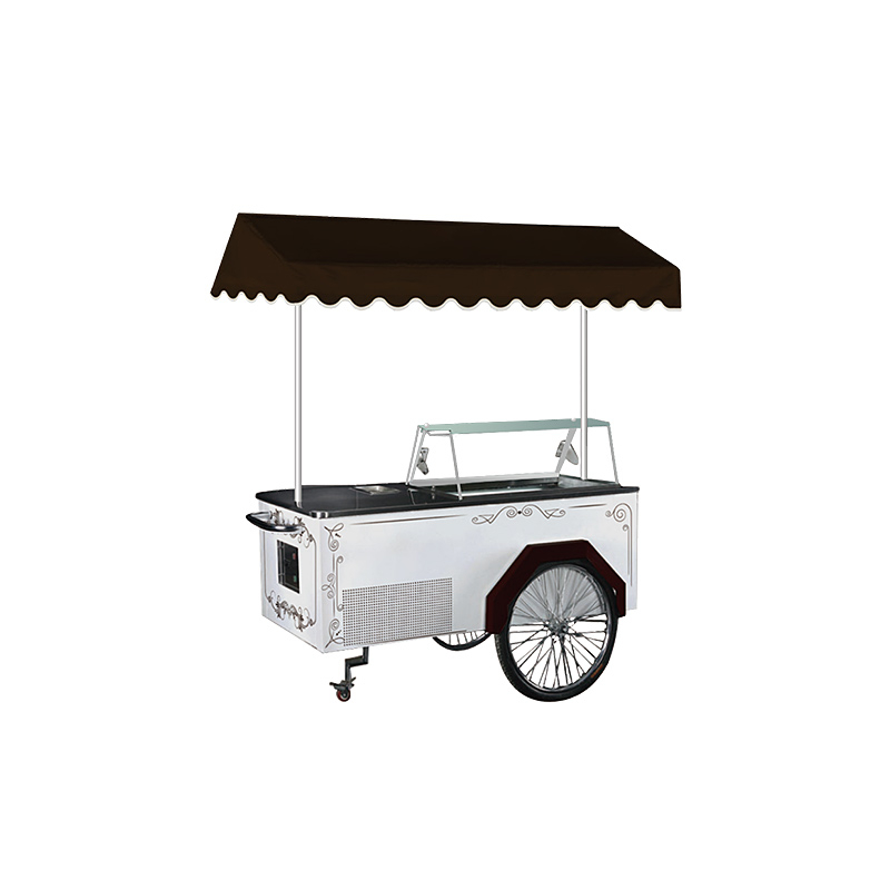Prosky Black Guava Customized 304 Stainless Steel Gelato Cart With Water Supply Device