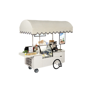 Prosky Farm Double Tanks Mobile Ice Cream Cart With Awning