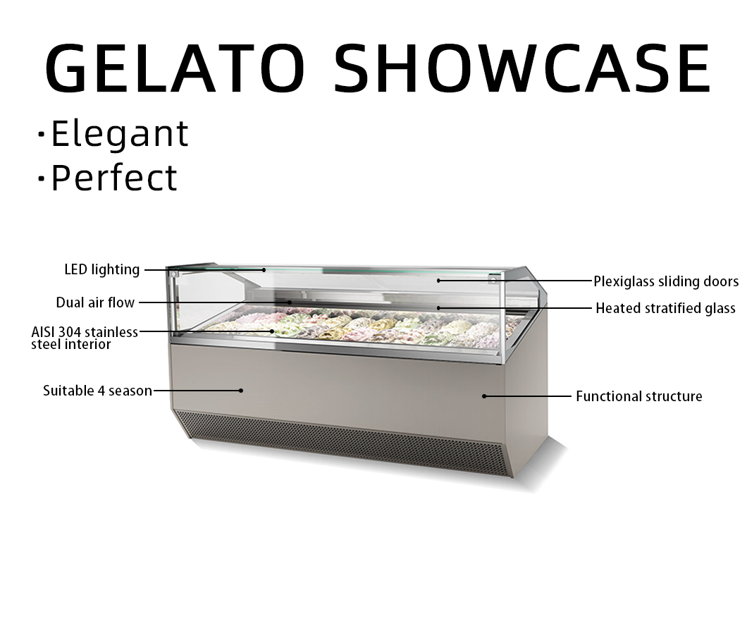 large modern gelato display