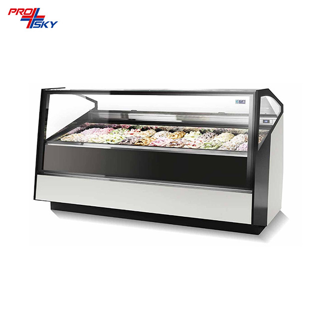 Prosky Italian Commercial Ice Cream Display Freezer with Screen