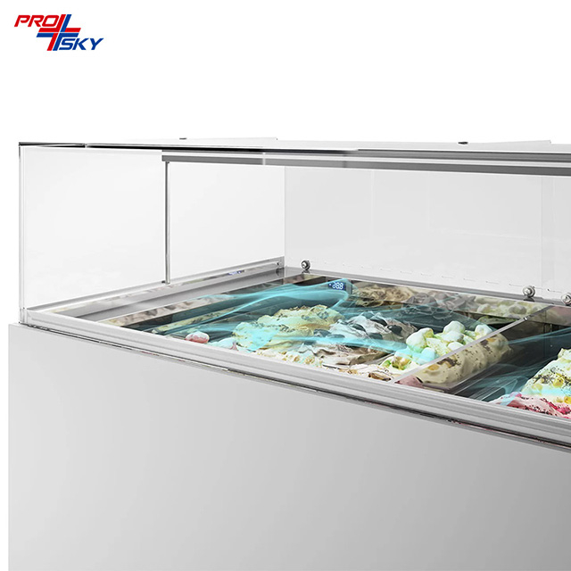Prosky Supermarket Profession Ice Cream Showcase Freezer